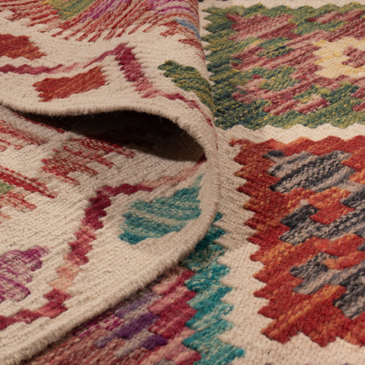 Kelim Carpet - Splash - 285 x 206 cm - flerfärgad