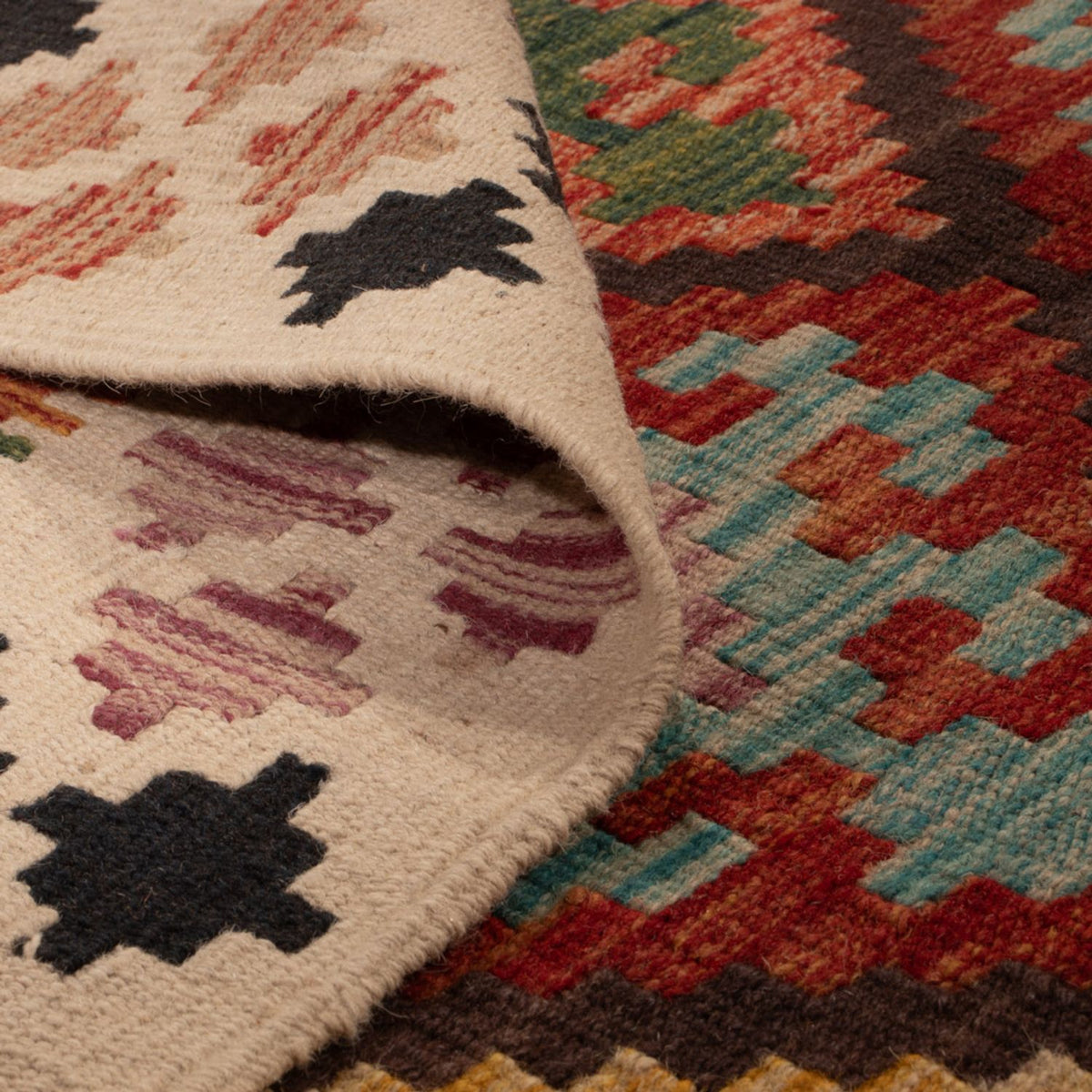 Runner Kelim Carpet - Splash - 199 x 101 cm - flerfärgad