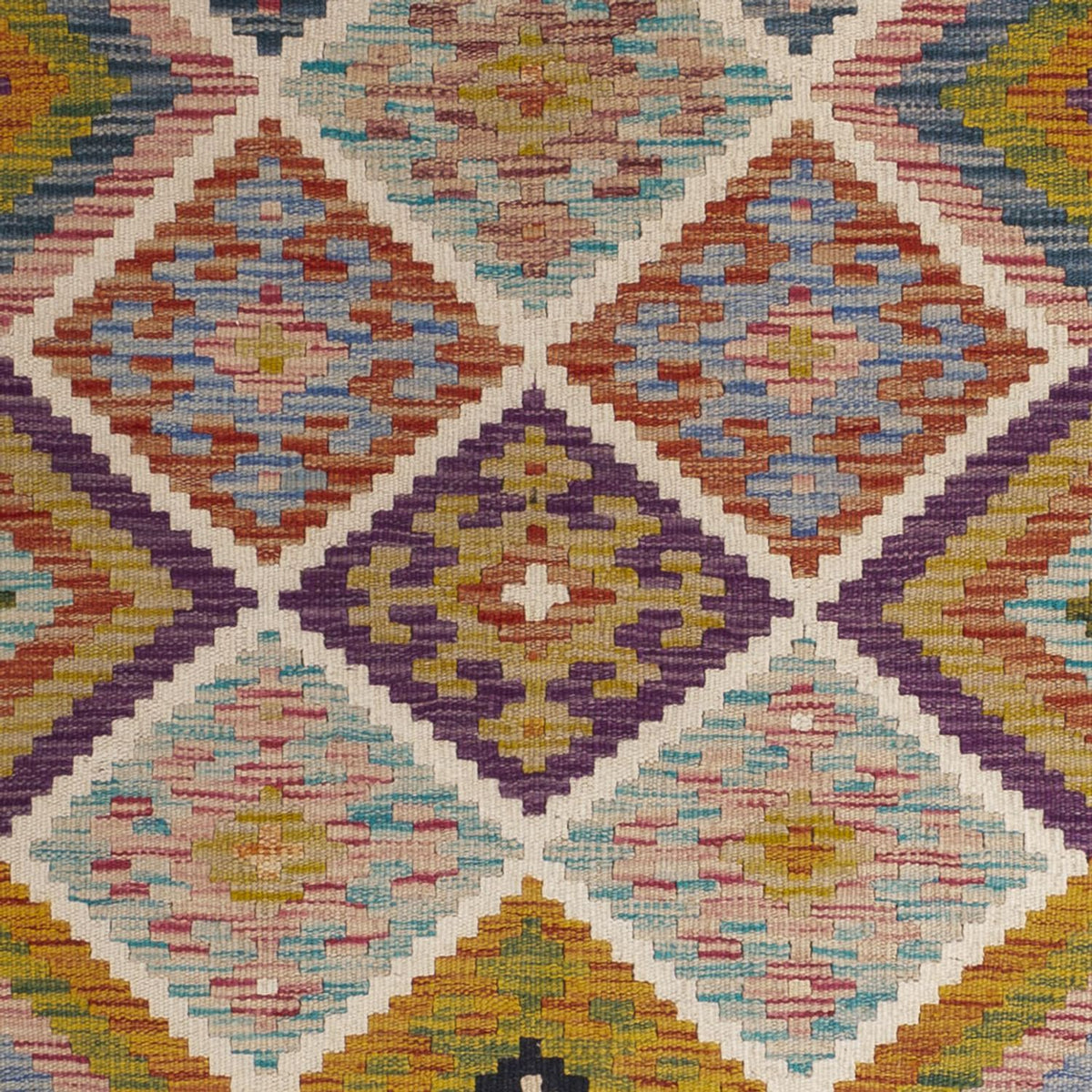 Runner Kelim Carpet - Splash - 195 x 95 cm - flerfärgad