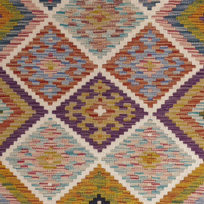 Runner Kelim Carpet - Splash - 195 x 95 cm - flerfärgad