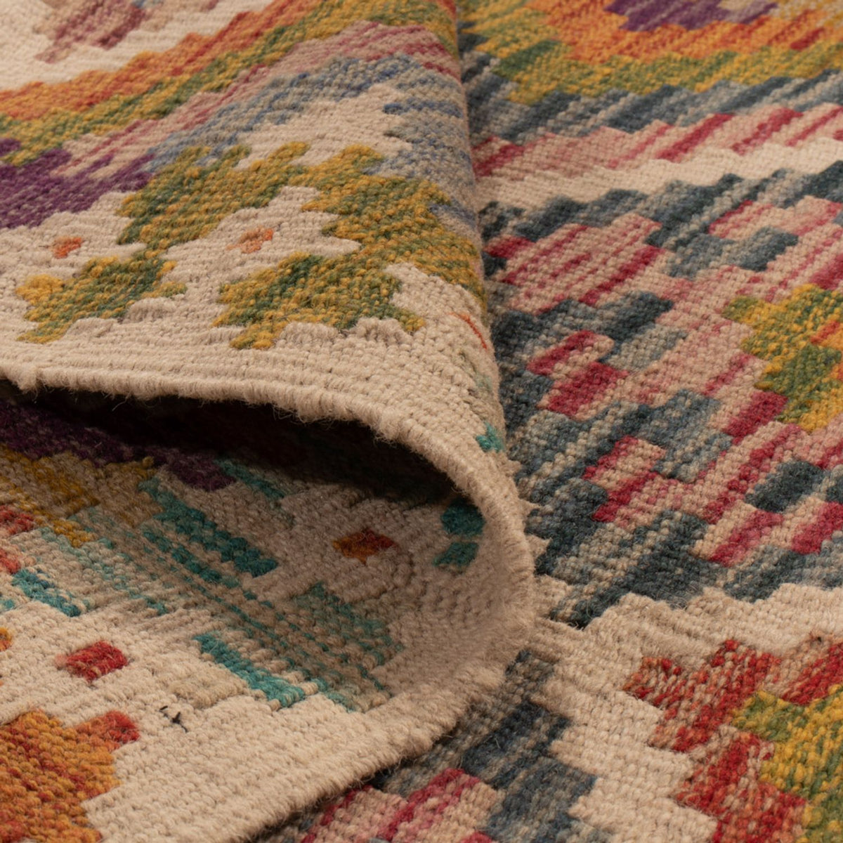 Runner Kelim Carpet - Splash - 195 x 95 cm - flerfärgad