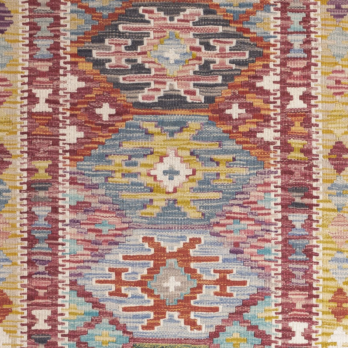 Runner Kelim Carpet - Splash - 201 x 94 cm - flerfärgad