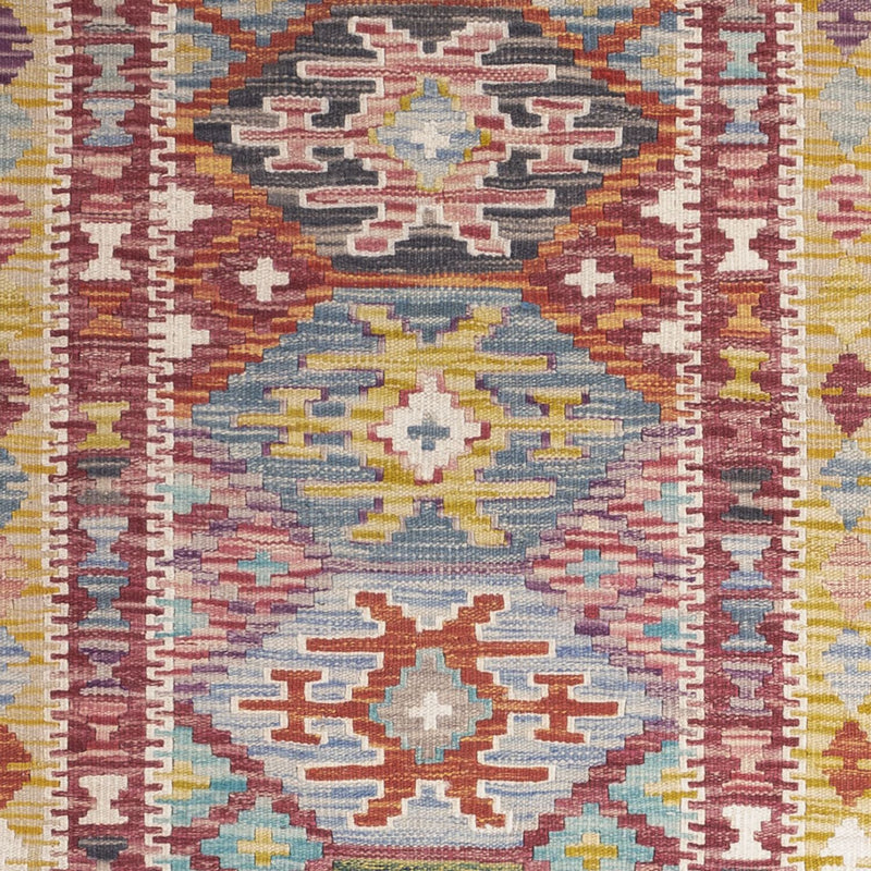 Runner Kelim Carpet - Splash - 201 x 94 cm - flerfärgad