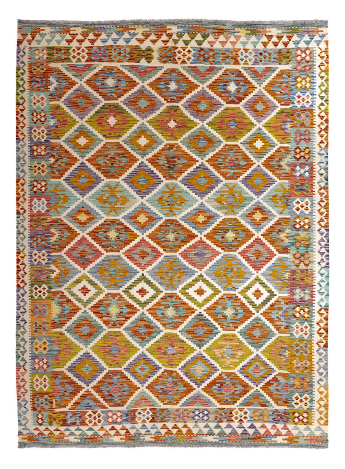 Kelim Carpet - Splash - 238 x 178 cm - flerfärgad