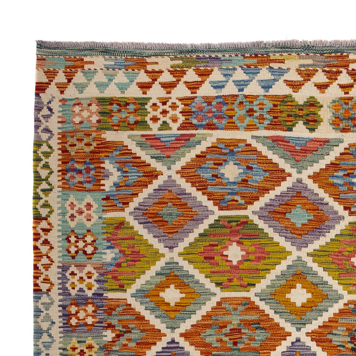 Kelim Carpet - Splash - 238 x 178 cm - flerfärgad