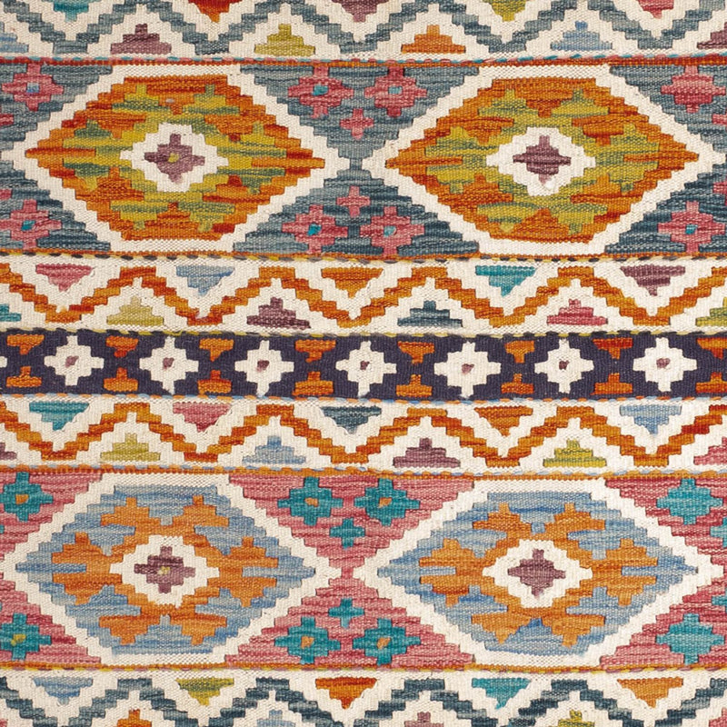 Kelim Carpet - Splash - 197 x 154 cm - flerfärgad