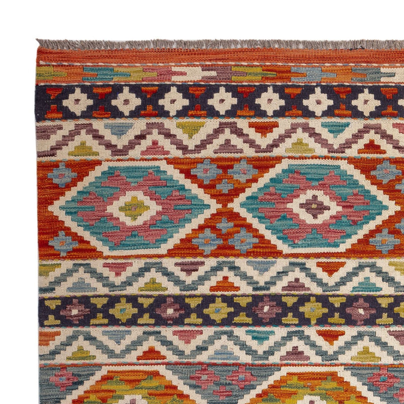 Kelim Carpet - Splash - 197 x 154 cm - flerfärgad