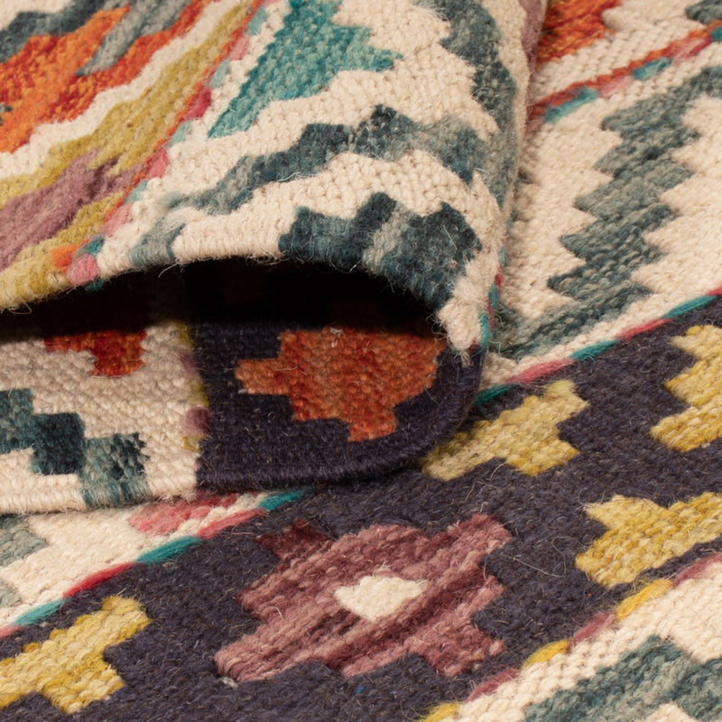 Kelim Carpet - Splash - 197 x 154 cm - flerfärgad