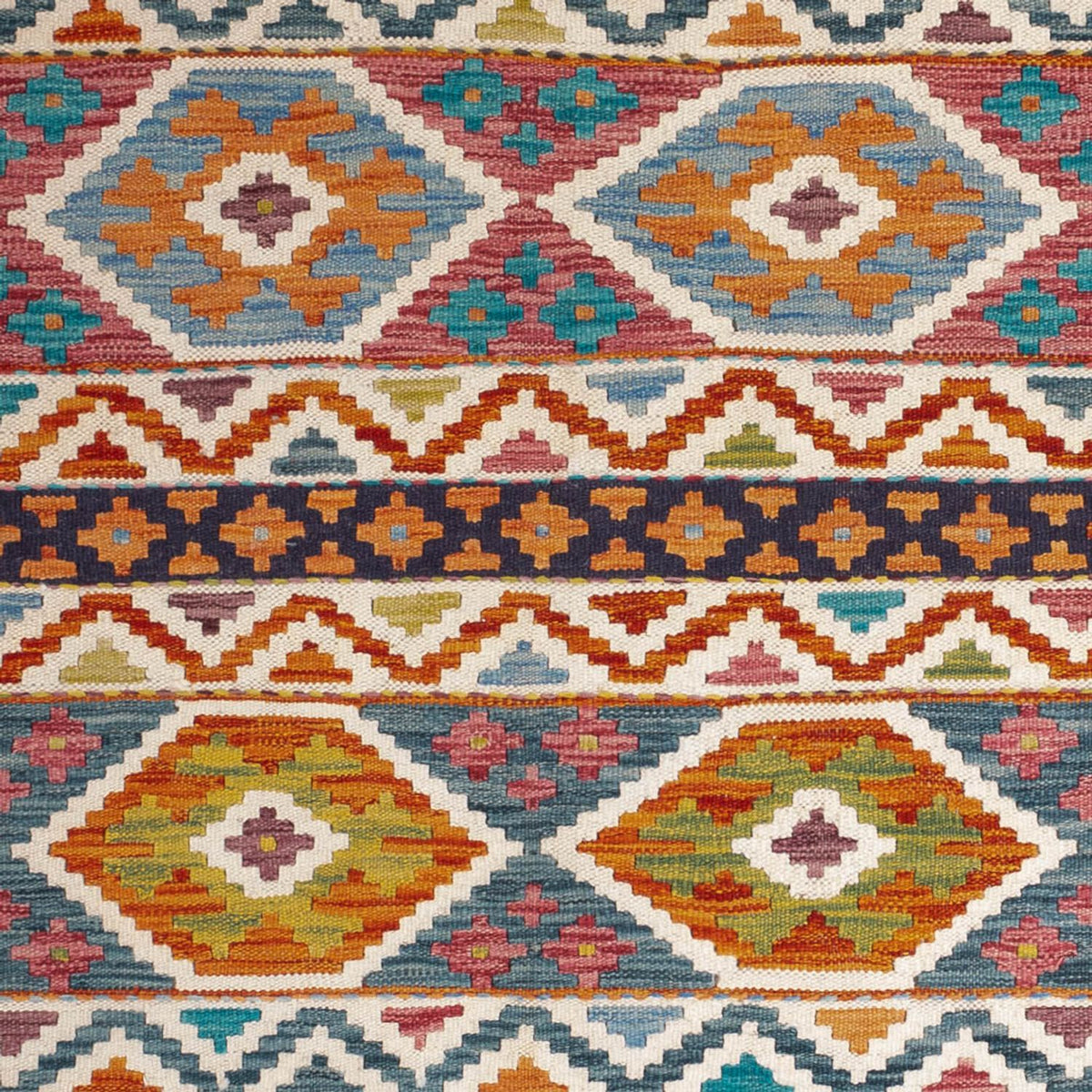 Kelim Carpet - Splash - 198 x 152 cm - flerfärgad