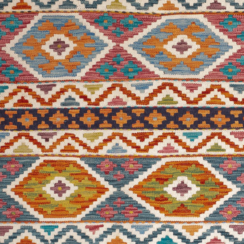 Kelim Carpet - Splash - 198 x 152 cm - flerfärgad