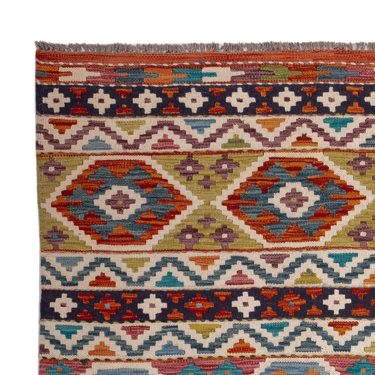 Kelim Carpet - Splash - 198 x 152 cm - flerfärgad