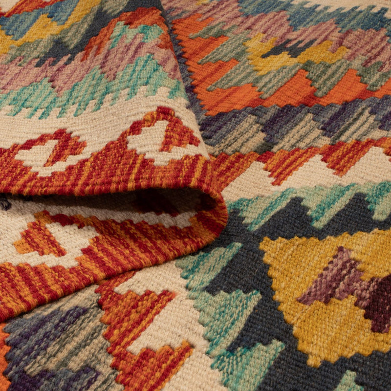 Runner Kelim Carpet - Splash - 233 x 87 cm - flerfärgad