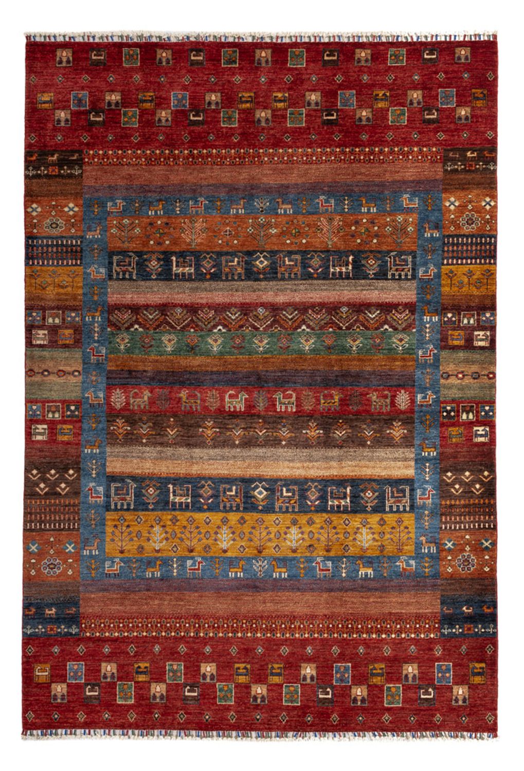 Gabbeh-matta - Loribaft Persian - 244 x 176 cm - flerfärgad