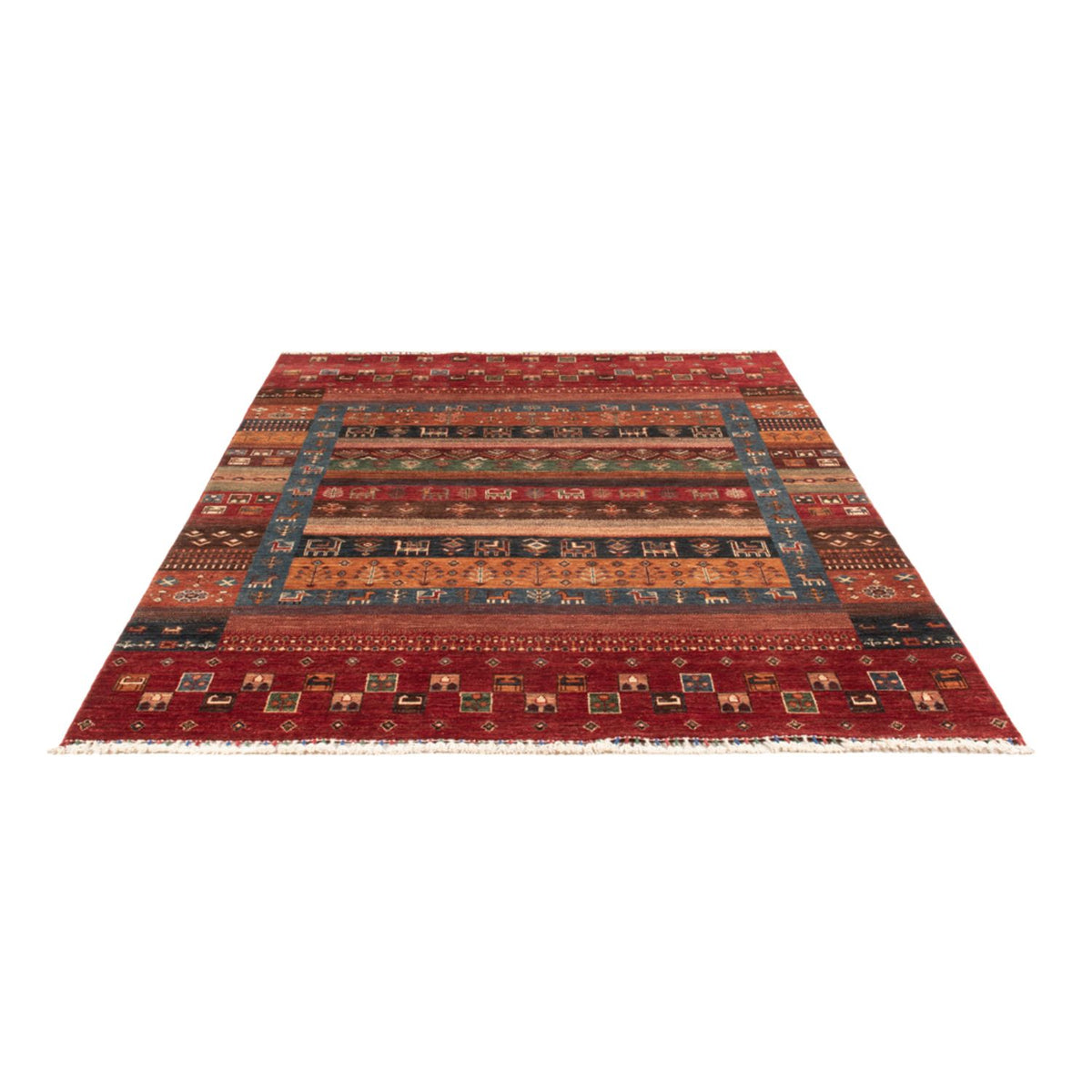 Gabbeh-matta - Loribaft Persian - 244 x 176 cm - flerfärgad