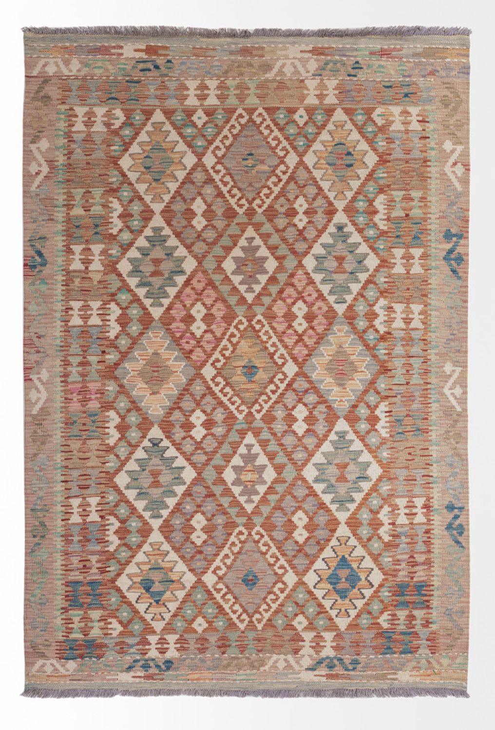 Kelim Carpet - Splash - 193 x 137 cm - flerfärgad