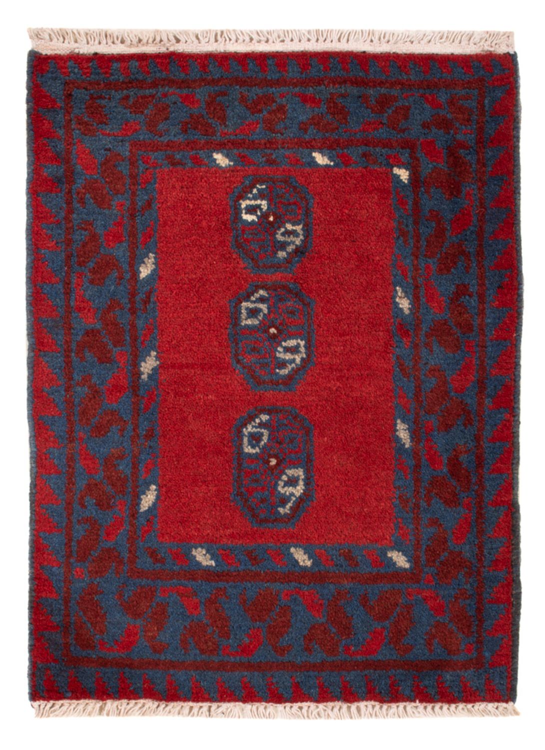 Afghansk matta - Filpa - 66 x 49 cm - röd
