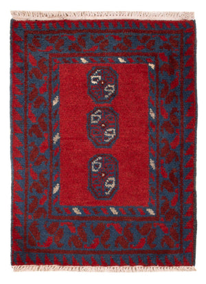 Afghansk matta - Filpa - 66 x 49 cm - röd