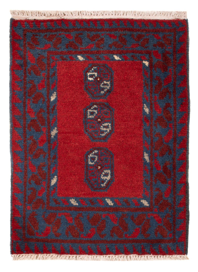 Afghansk matta - Filpa - 66 x 49 cm - röd