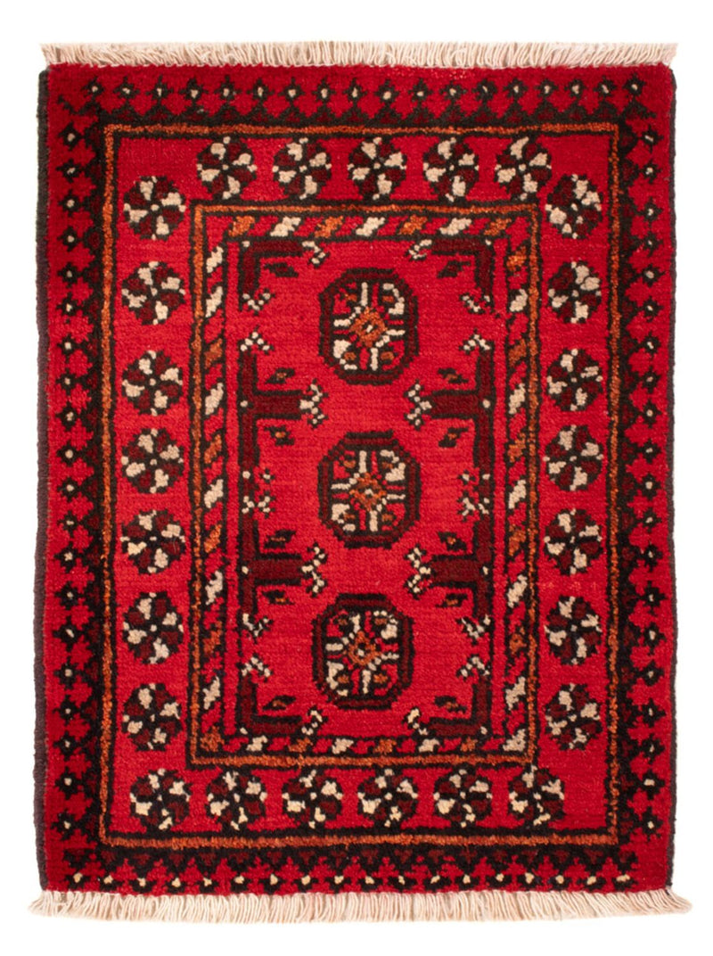 Afghansk matta - Filpa - 65 x 51 cm - röd