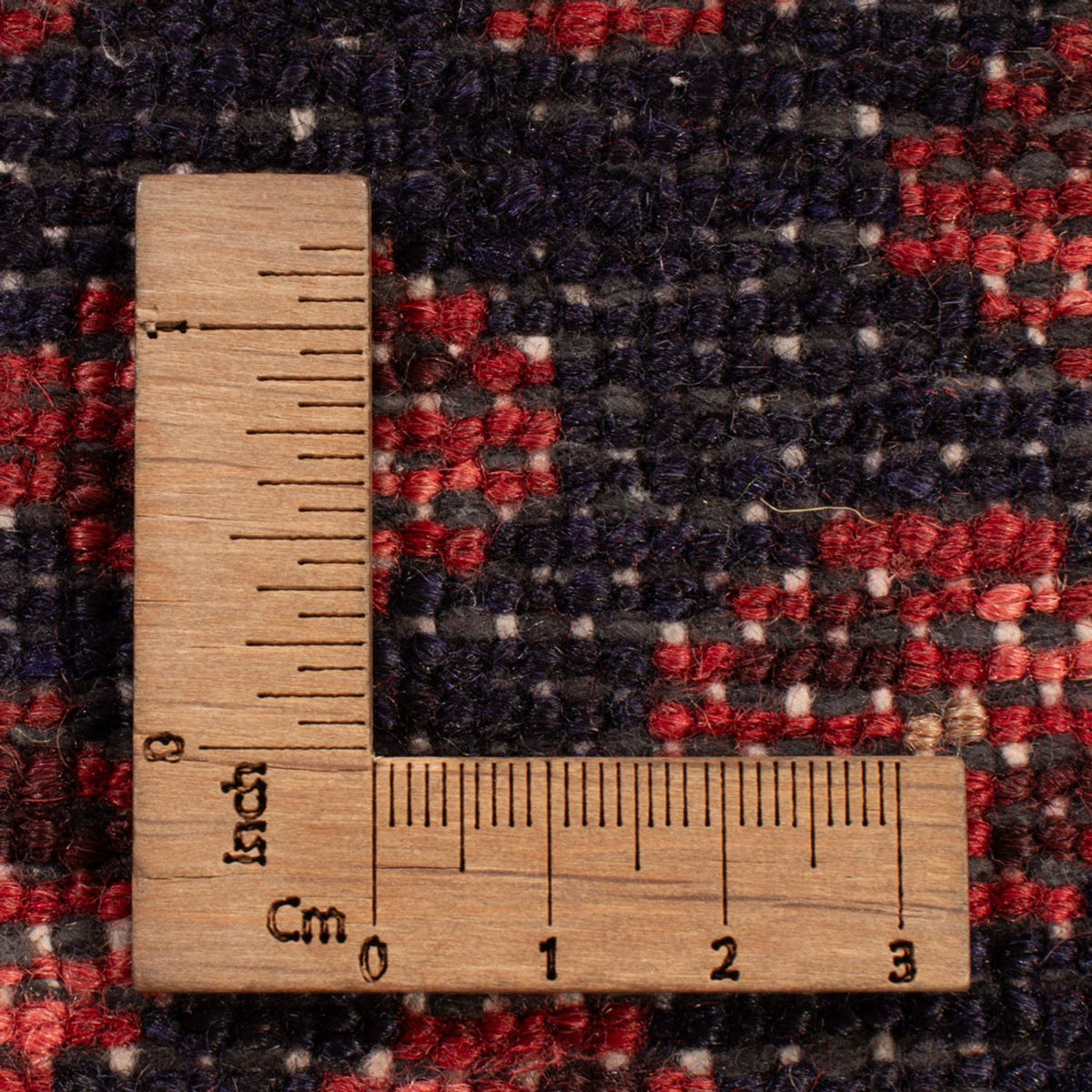 Persisk matta - Nomadic - 153 x 74 cm - mörkröd