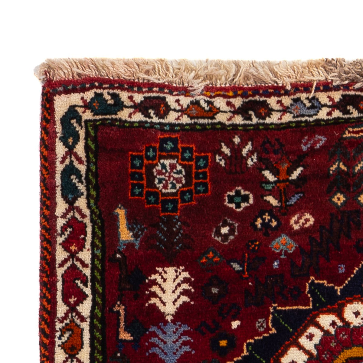 Persisk matta - Nomadic - 143 x 77 cm - mörkröd