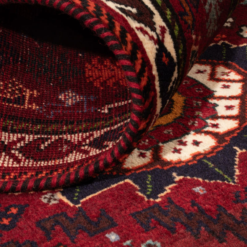 Persisk matta - Nomadic - 143 x 77 cm - mörkröd