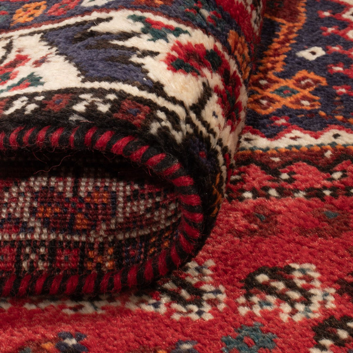 Persisk matta - Nomadic - 137 x 85 cm - mörkröd