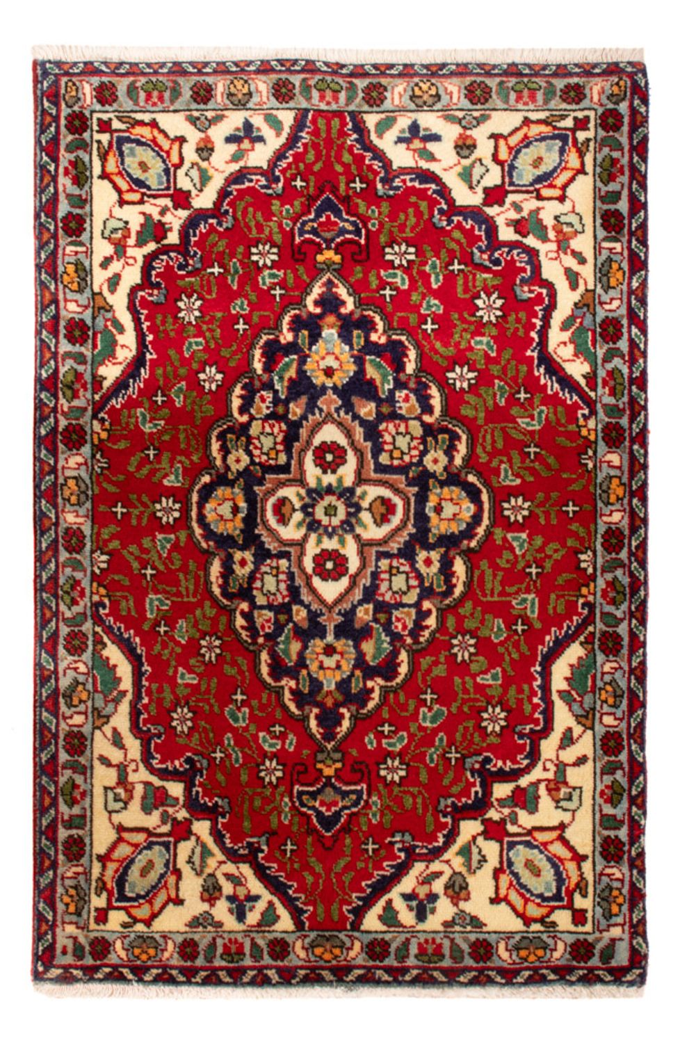 Persisk matta - Tabriz - 86 x 58 cm - röd