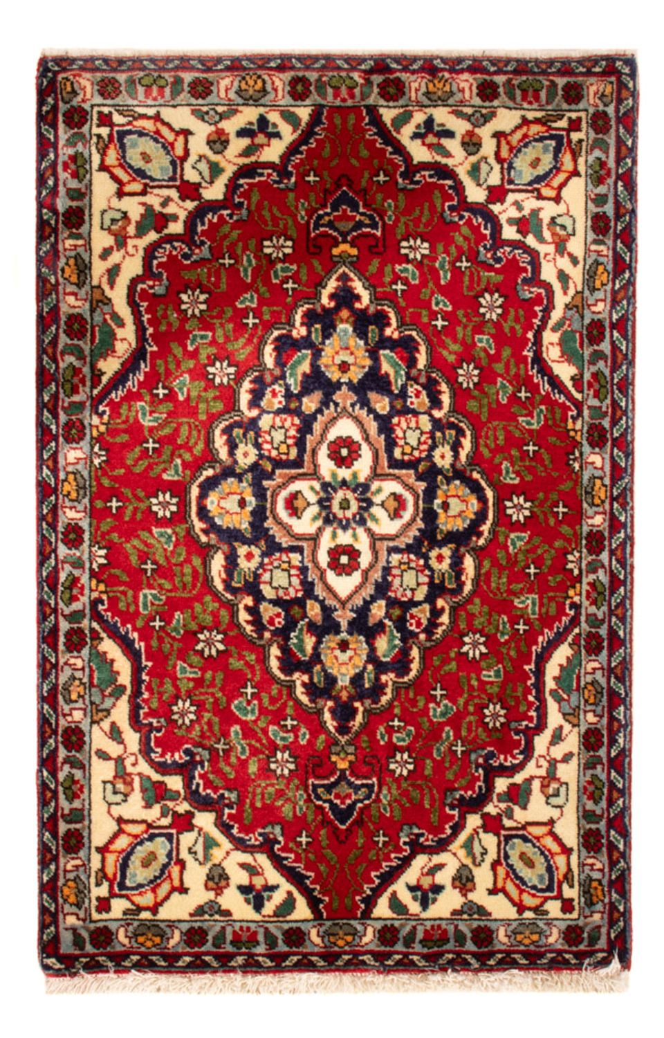 Persisk matta - Tabriz - 86 x 56 cm - röd