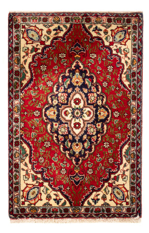 Persisk matta - Tabriz - 86 x 56 cm - röd
