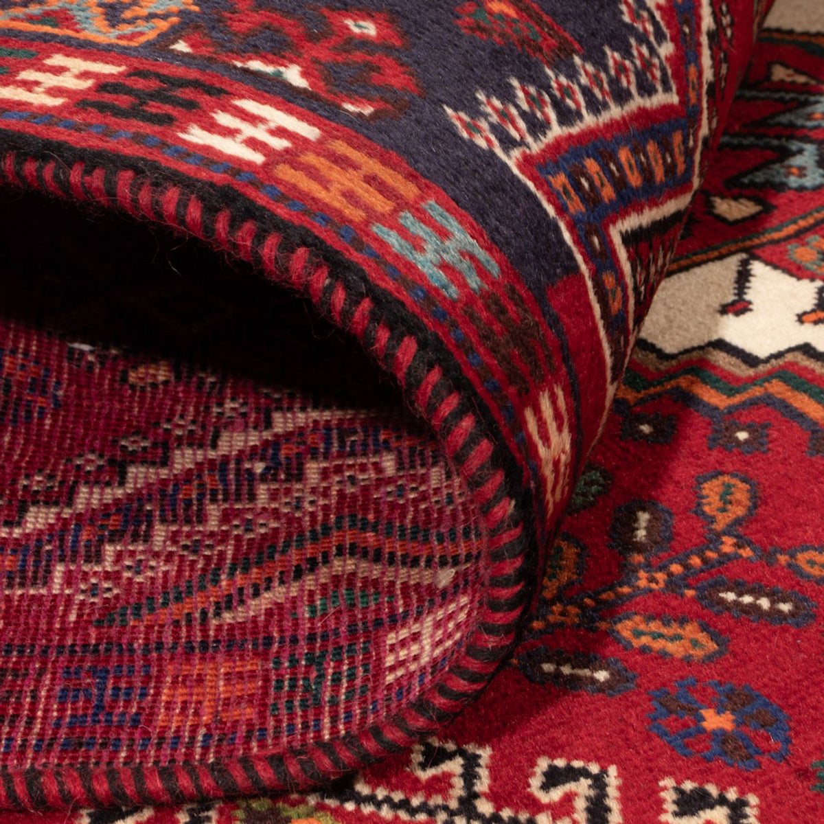 Persisk matta - Nomadic - 256 x 141 cm - mörkröd