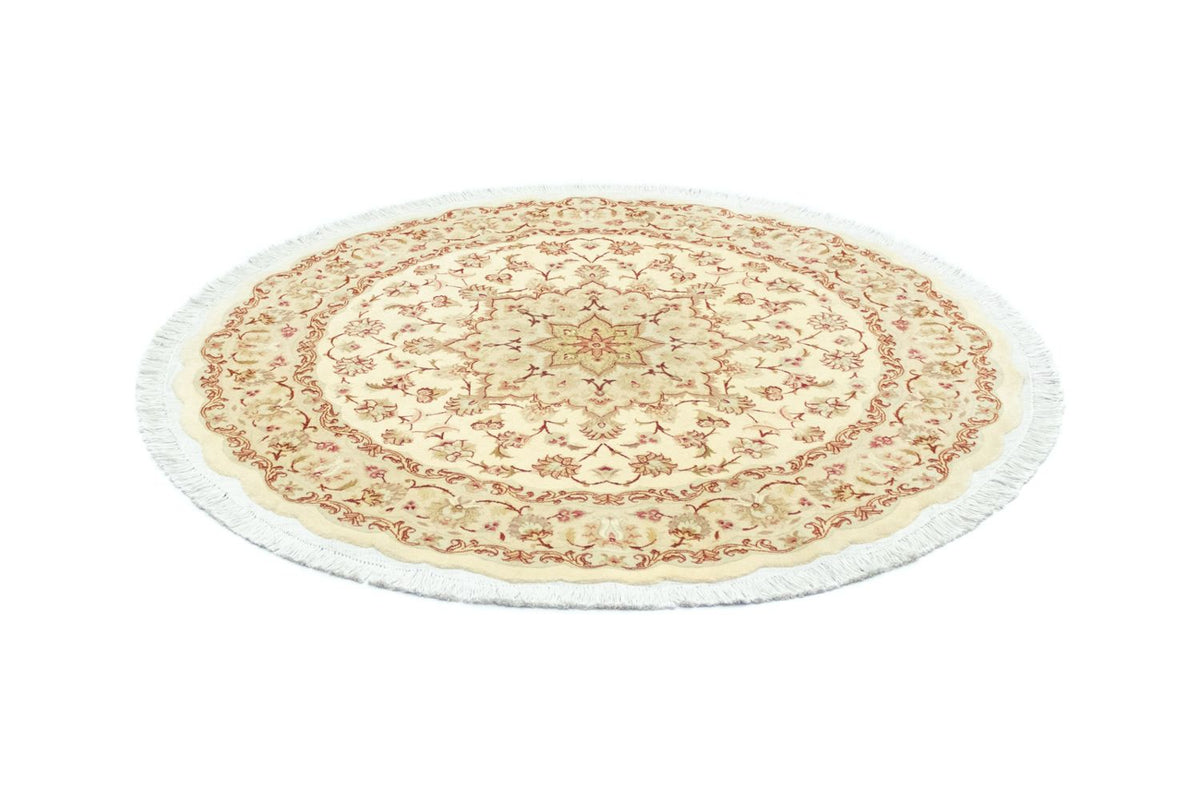 Persisk matta - Tabriz - Premium runt  - 148 x 148 cm - beige
