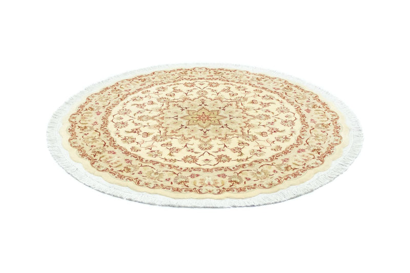 Persisk matta - Tabriz - Premium runt  - 148 x 148 cm - beige