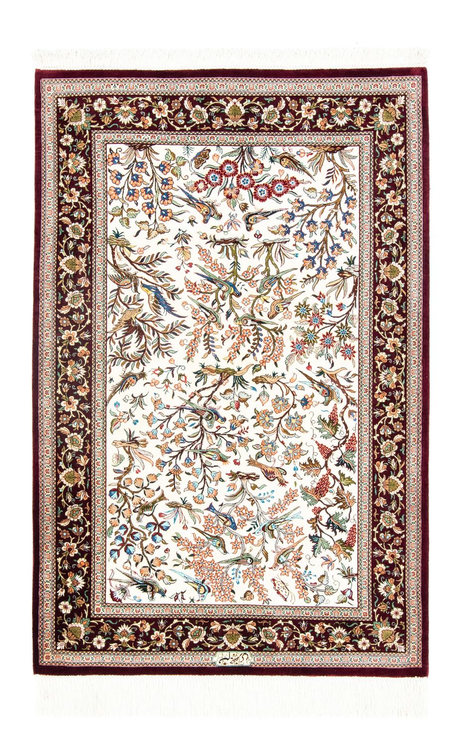Silk Carpet - Ghom Silk - Premium - 123 x 80 cm - beige