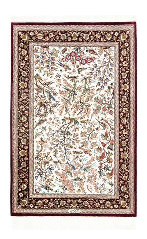Silk Carpet - Ghom Silk - Premium - 123 x 80 cm - beige