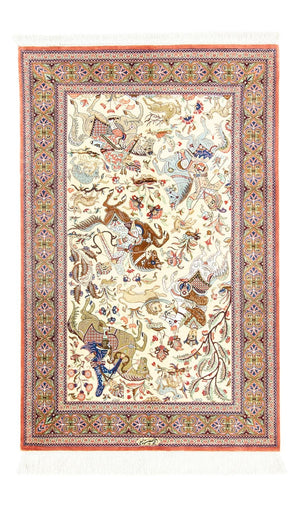 Silk Carpet - Ghom Silk - Premium - 121 x 77 cm - beige