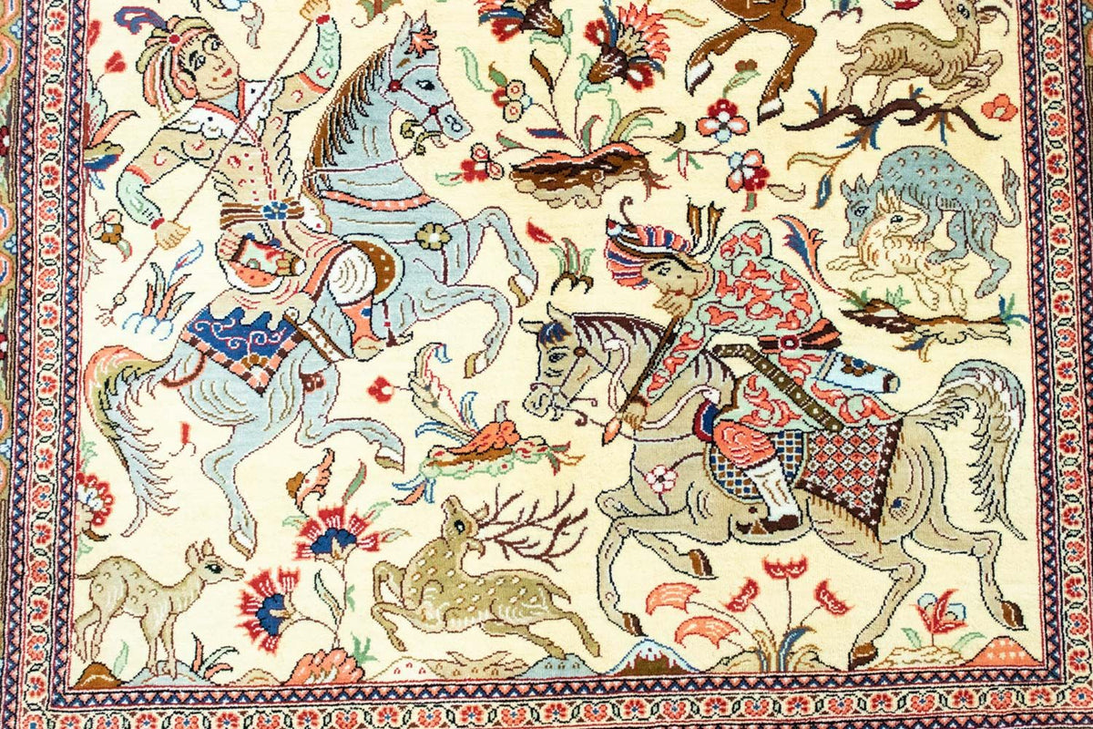 Silk Carpet - Ghom Silk - Premium - 121 x 77 cm - beige