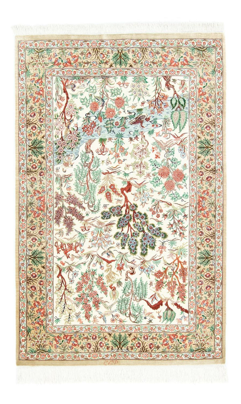 Silk Carpet - Ghom Silk - Premium - 122 x 80 cm - beige