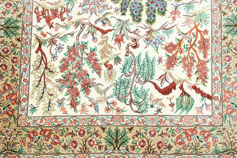 Silk Carpet - Ghom Silk - Premium - 122 x 80 cm - beige