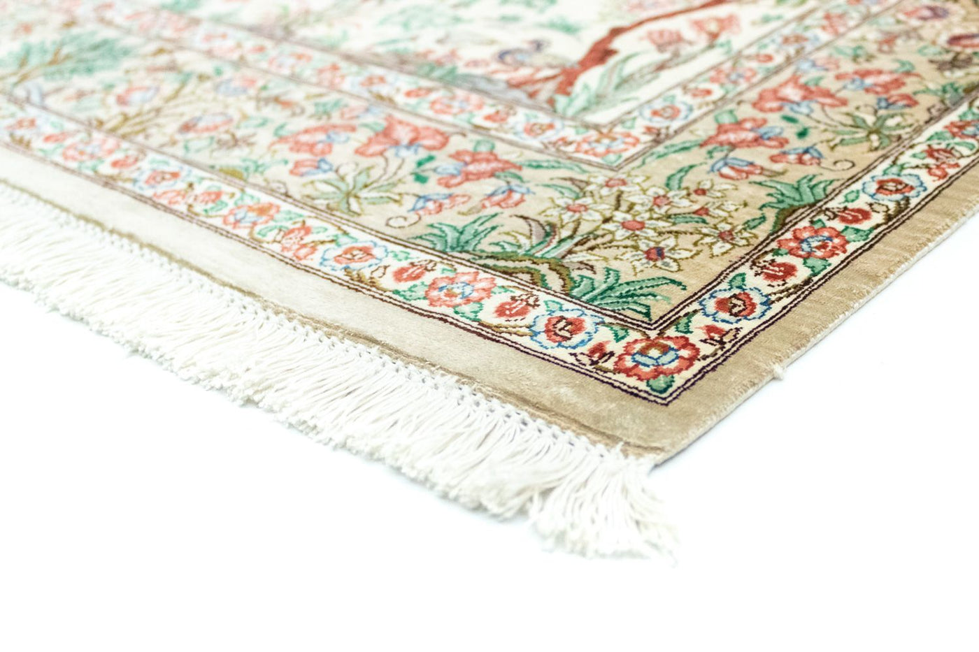 Qom silke Mattan 122x80cm - Persisk matta