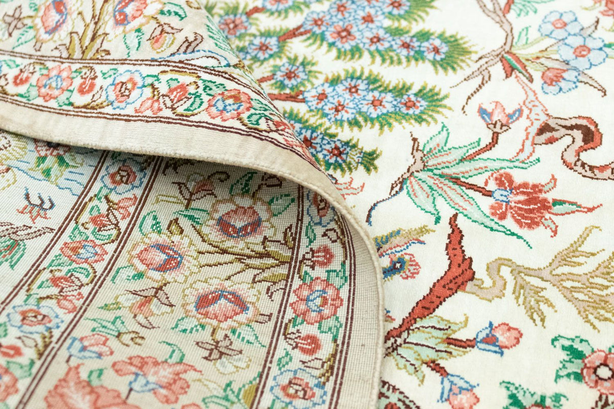 Silk Carpet - Ghom Silk - Premium - 122 x 80 cm - beige