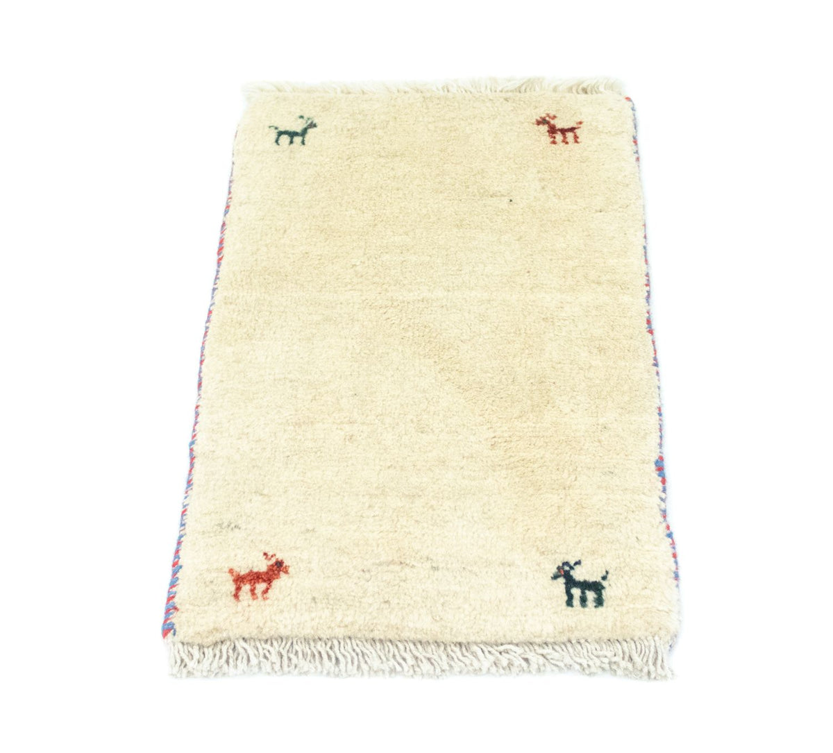 Gabbeh-matta - persisk - 60 x 40 cm - beige