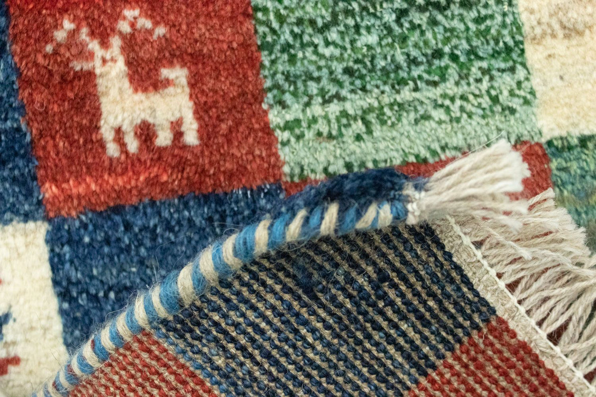 Gabbeh-matta - persisk - 60 x 40 cm - flerfärgad