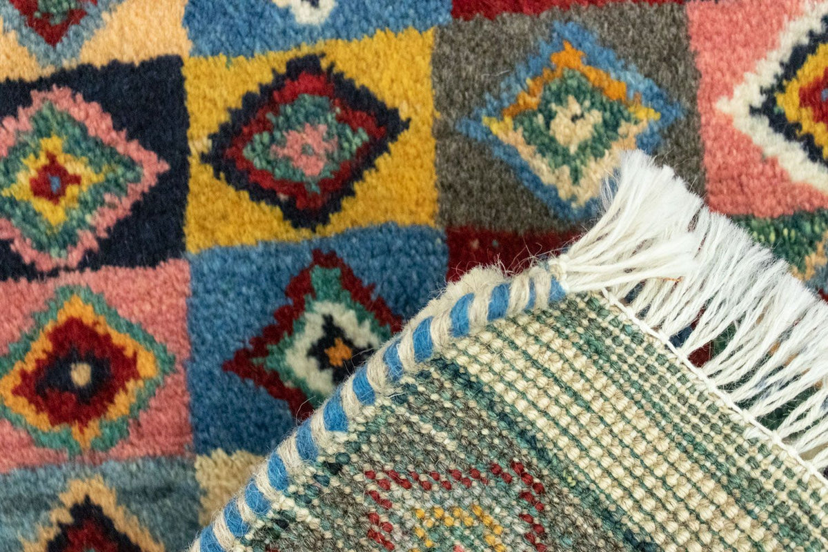 Gabbeh-matta - persisk - 60 x 40 cm - flerfärgad