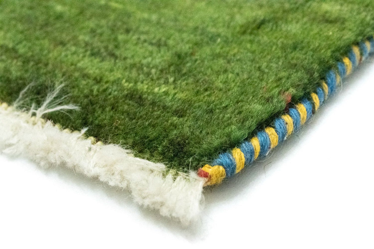 Gabbeh-matta - persisk - 60 x 40 cm - grön