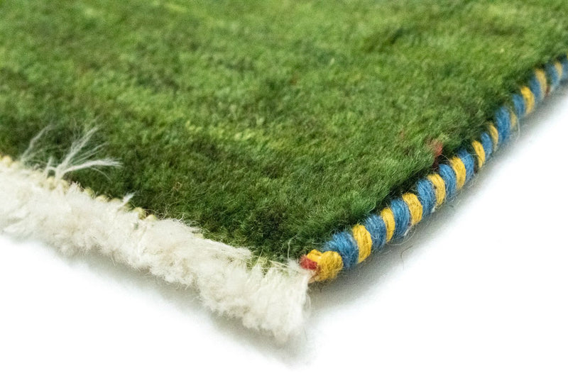 Gabbeh-matta - persisk - 60 x 40 cm - grön