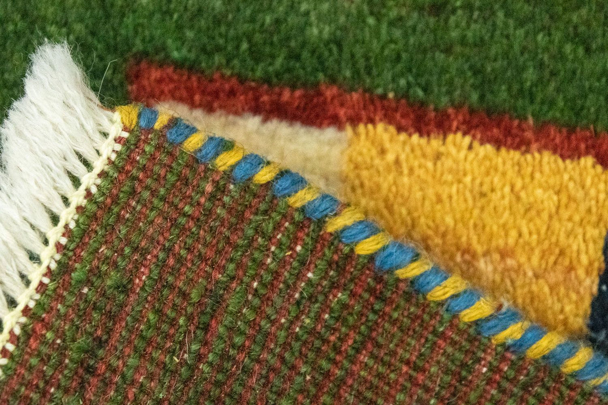 Gabbeh-matta - persisk - 60 x 40 cm - grön