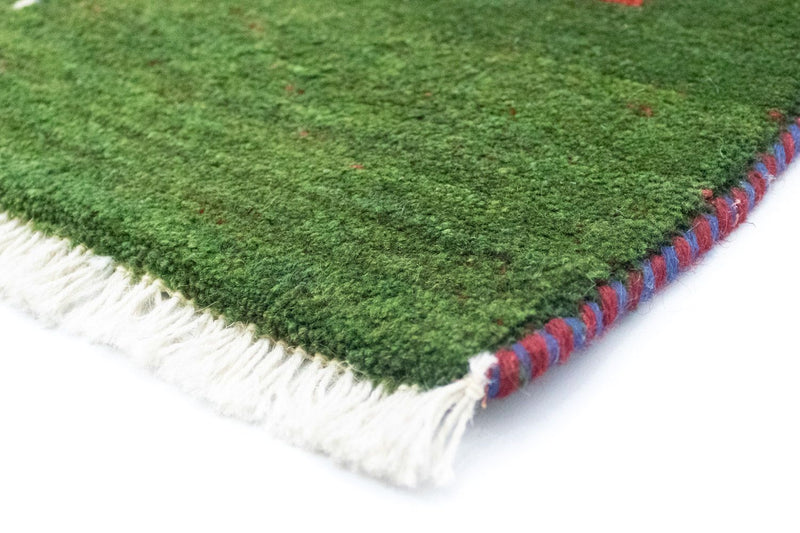 Gabbeh-matta - persisk - 60 x 40 cm - grön