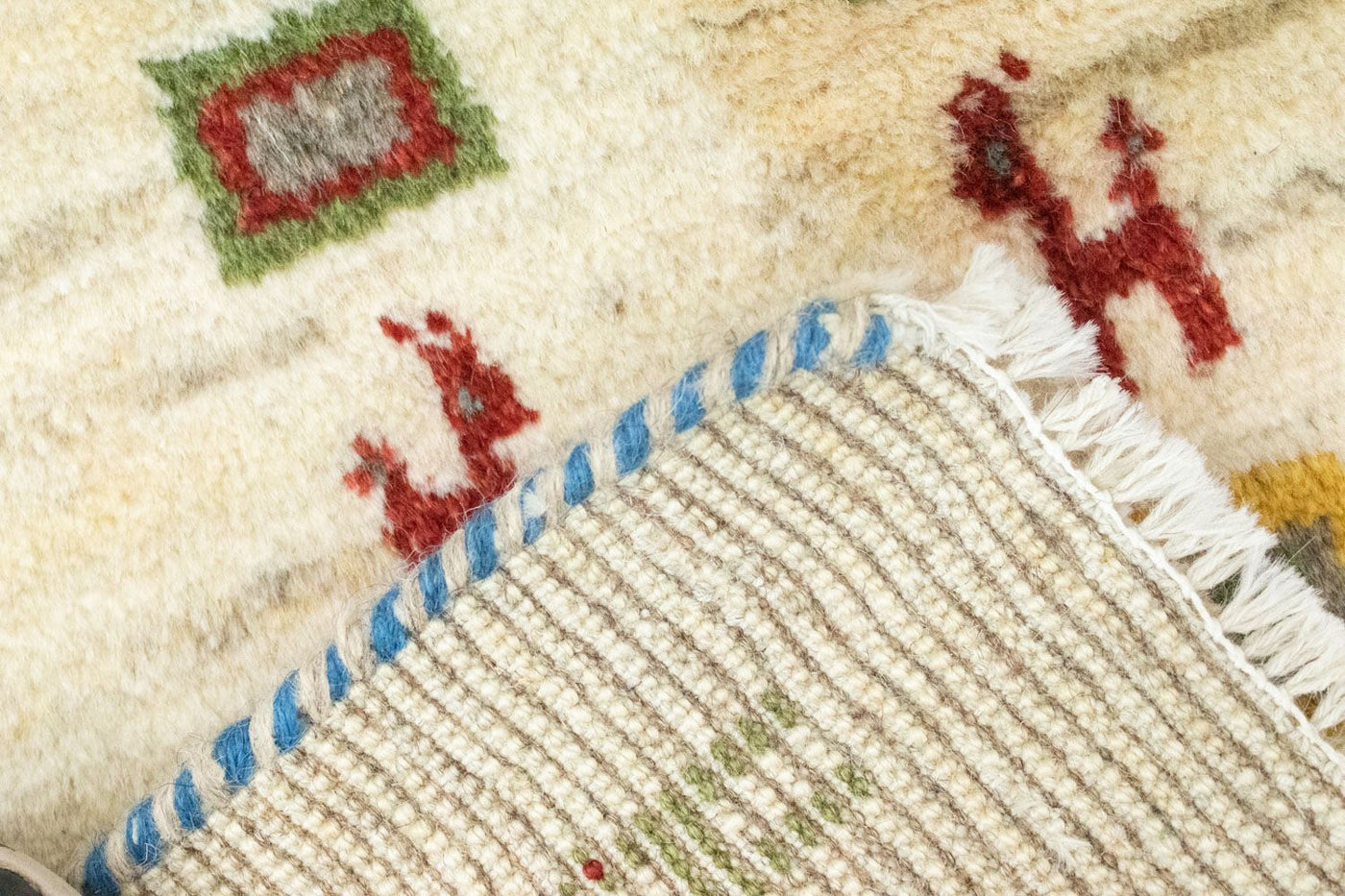 Persisk Gabbeh Mattan 60x40cm - Perserteppich Wollteppich