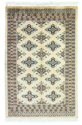 Pakistanska mattan - 93 x 61 cm - beige